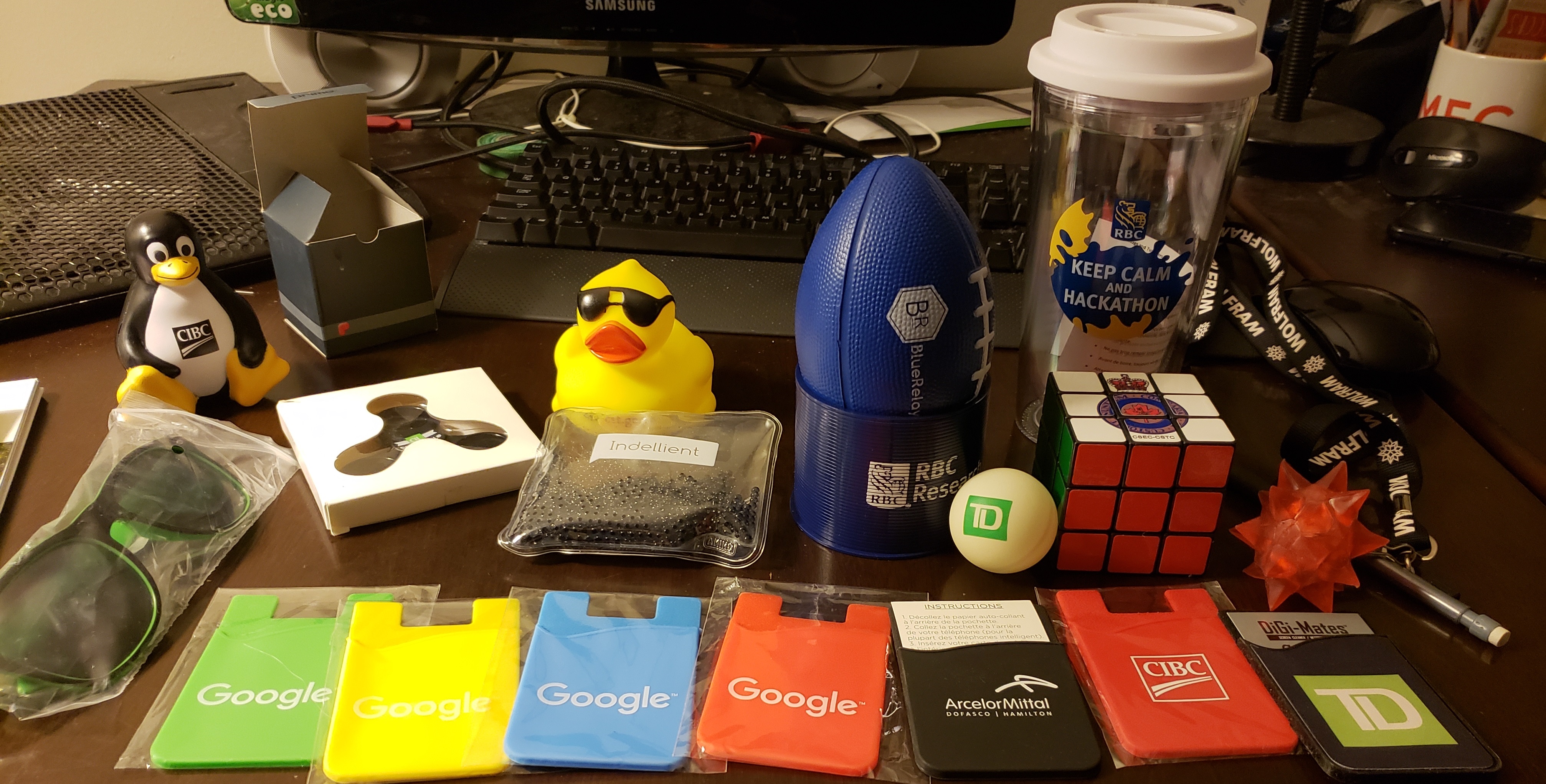 Swag from DeltaHacks