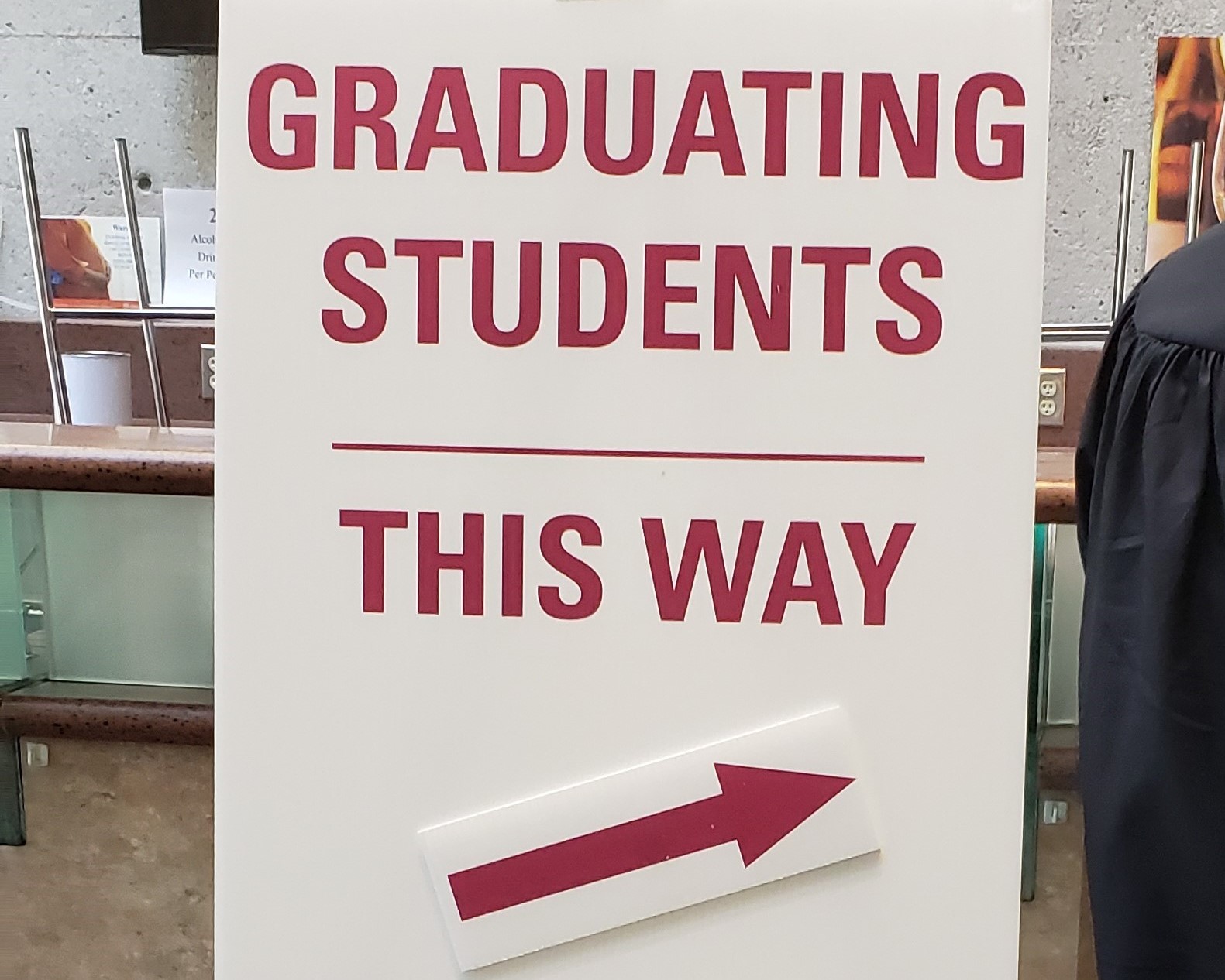Graduating Students This Way Sign